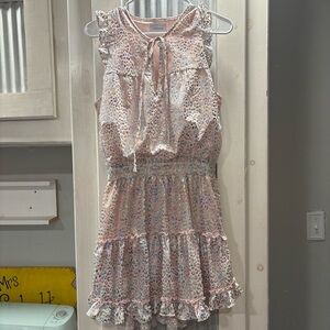 Adrienne Pink Leopard Print Mini Dress